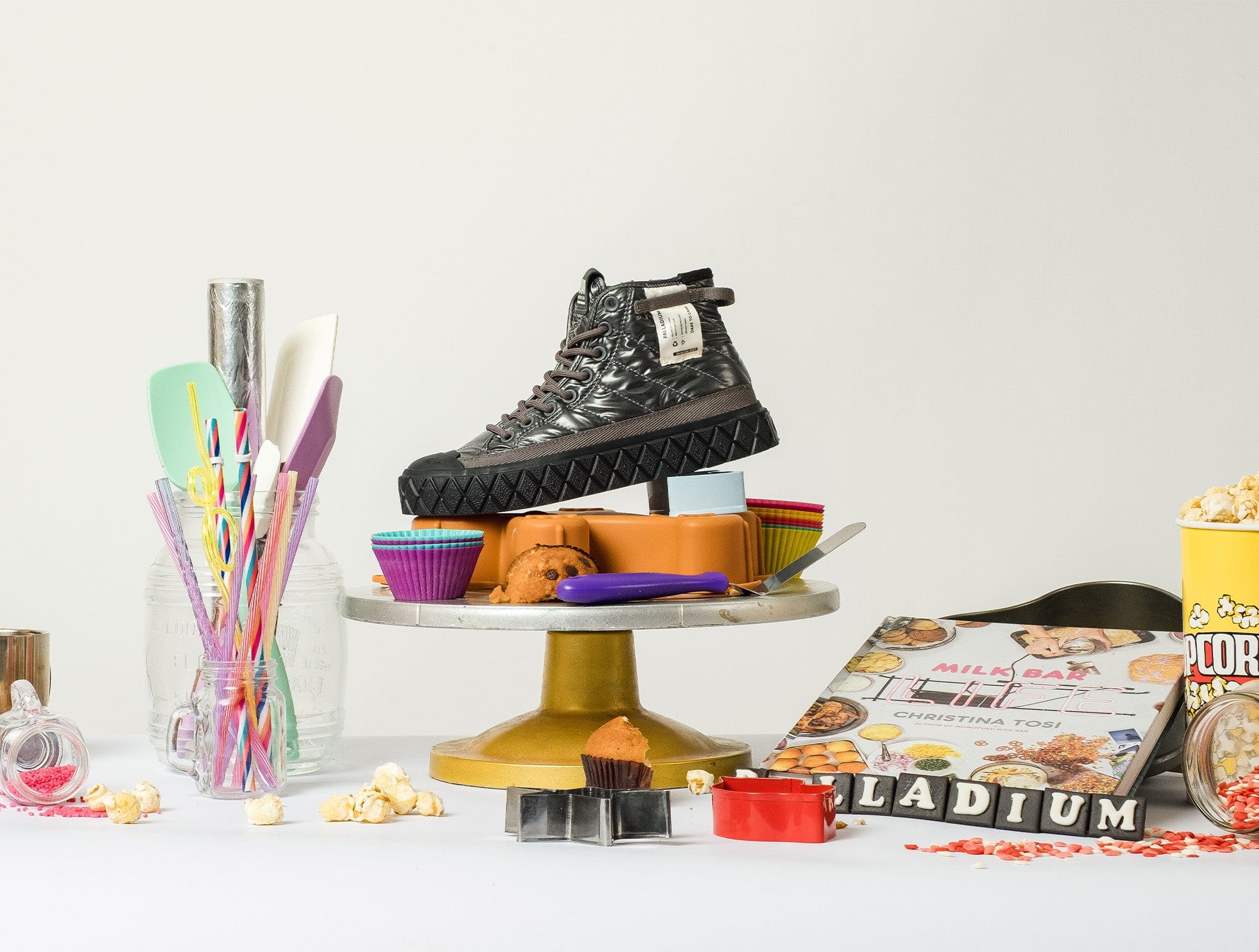 Zapatilla Palla Ace Re-Quilt Metal Mujer Negro