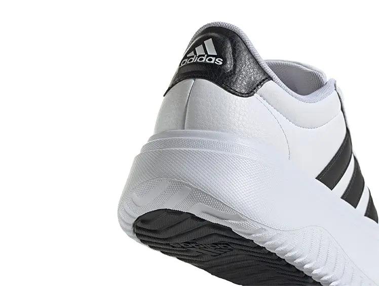 Zapatilla Adidas Grand Court Plataforma Cuero Mujer Blanco