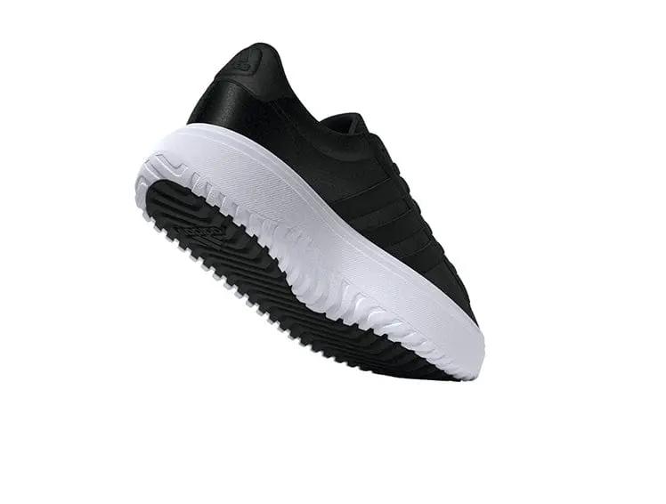 Zapatilla Adidas Grand Court Plataforma Cuero Mujer Negro