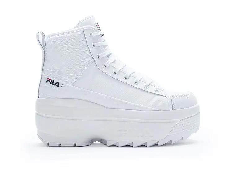 Zapatilla Fila Zora Trail Hi Mujer Mono Blanco